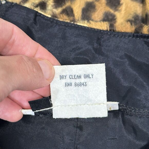 Vtg Cache Mini Skirt XS Petite Leopard Fuzzy Grunge Mobwife Sexy Party 90s 80s - Picture 11 of 11